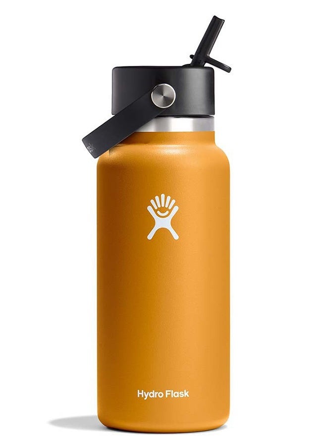 Hydro Flask 32 Oz Wide Flex Straw Cap Bottle - Insulated Stainless Steel - Wide Straw Lid, Non Spill, Leakproof, BPA-Free, Non-Toxic - Image 1