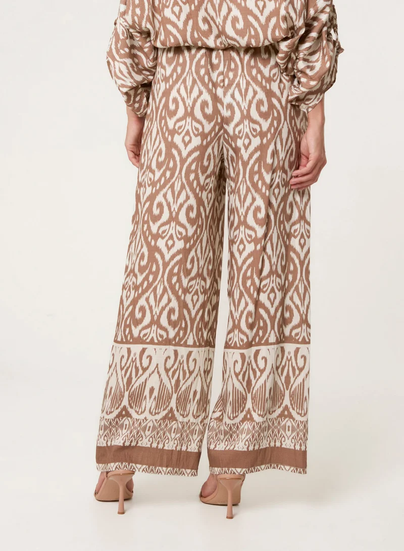 بلو فانيلا Printed Elasticated Trousers