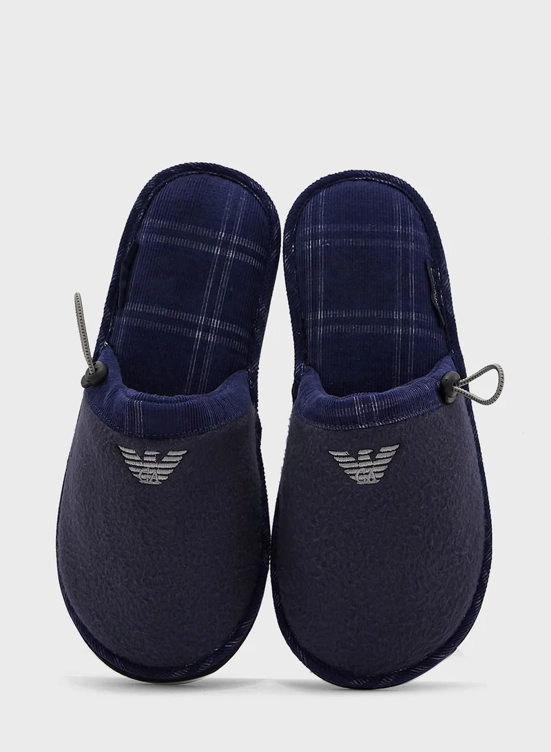 EMPORIO ARMANI Logo Bedroom Slippers