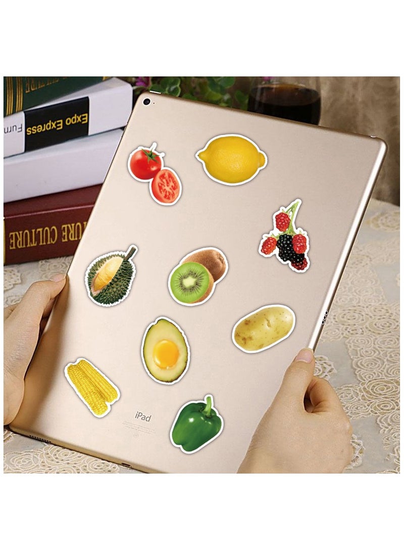 50 قطعة من ملصقات الفاكهة والخضروات الواقعية المتنوعة للأطفال، ملصقات حرفية ممتعة لسجلات القصاصات والهواتف المحمولة واللوحية والأمتعة ومخططات الفصول الدراسية والهدايا والمكافآت - Image 4
