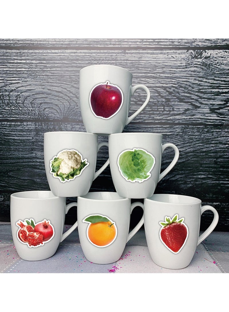 50 قطعة من ملصقات الفاكهة والخضروات الواقعية المتنوعة للأطفال، ملصقات حرفية ممتعة لسجلات القصاصات والهواتف المحمولة واللوحية والأمتعة ومخططات الفصول الدراسية والهدايا والمكافآت - Image 5