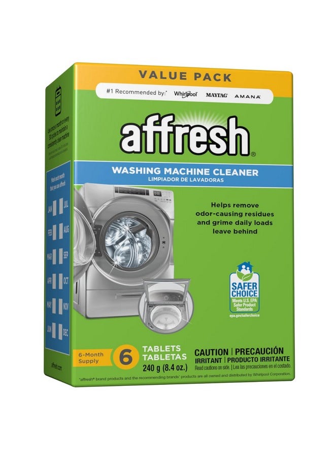 Washing Machine Cleaner, Cleans Front Load And Top Load Washers, Including He, 6 Tablets