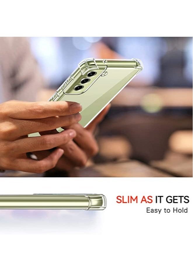 IAF Samsung Galaxy S21 FE 5G with Tempered Glass Screen Protector 3 Pack, [Not for S21] [Anti-Yellowing] Silicone Transparent Soft TPU Shockproof Protective Cover Clear 6.4'' 2022 (S21 FE) - Image 2