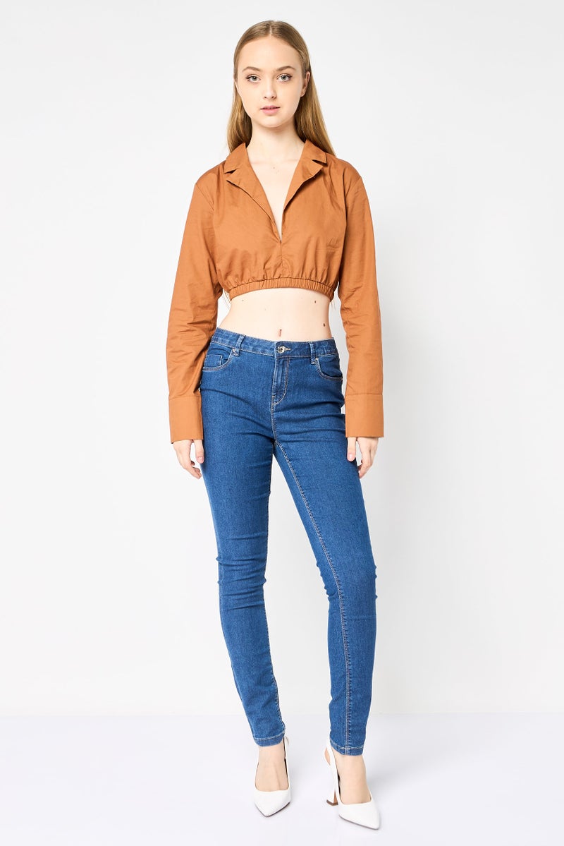 VERO MODA I Scenery By Vero Moda Women Skinny Fit Washed Stretchable Jeans, Blue  - Image 2