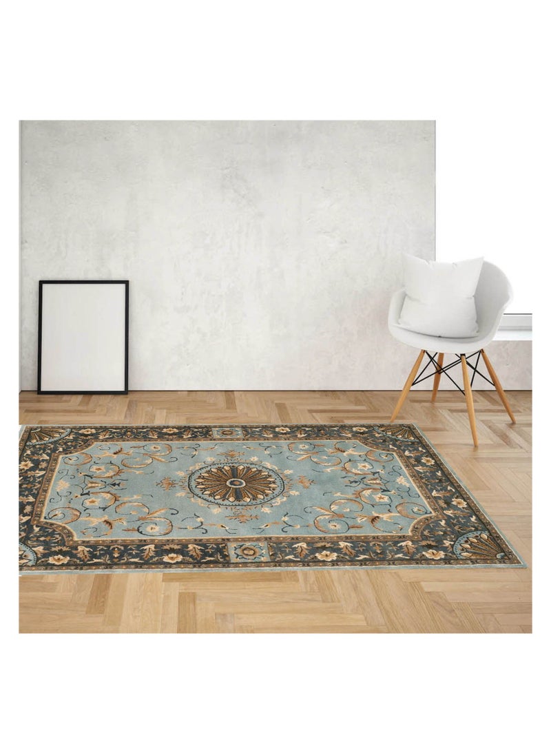 AURUM HOME AH012C Hand Tufted Area Traditional Carpet Interior Living Bedroom, Bedroom, Exhibition Area Cut Wool Pile, Rectangle  - Image 2