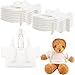 Swakuta 15 Pack Stuffed Bear White Hoodie Bulk Sublimation Blank Teddy Bear Toy Shirts Stuffed Animal White Basic Clothes Hoodie for 15 Inch Stuffed Bears Dolls DIY - Image 2