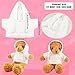 Swakuta 15 Pack Stuffed Bear White Hoodie Bulk Sublimation Blank Teddy Bear Toy Shirts Stuffed Animal White Basic Clothes Hoodie for 15 Inch Stuffed Bears Dolls DIY - Image 4