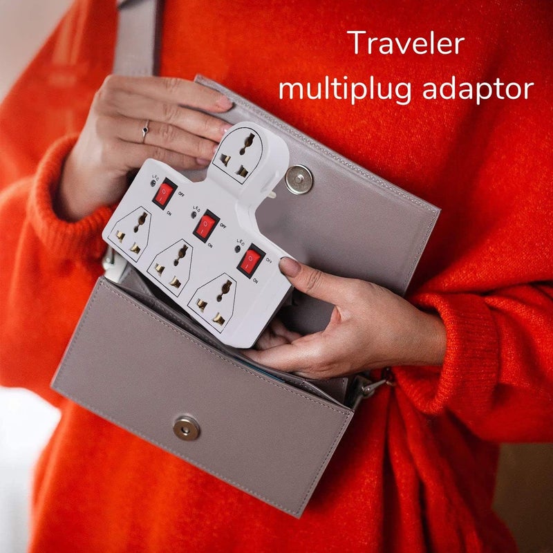Digway Digway 4 Universal Socket 3 Switch Multi Plug Extension BoardMultiplugPack of 2  - Image 5