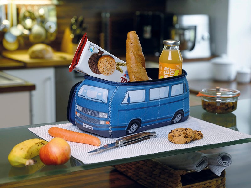 BRISA VW Collection - Volkswagen Neoprene Universal Makeup Cosmetics Toiletry Travel Pharmacy Bag in T3 Bus Vanagon Design (Blue/Large) - Image 5