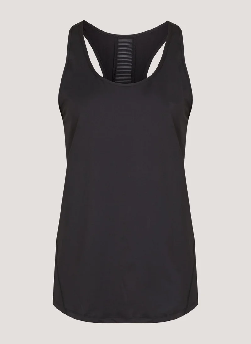 Matalan Souluxe Black Mesh Sports Vest Top