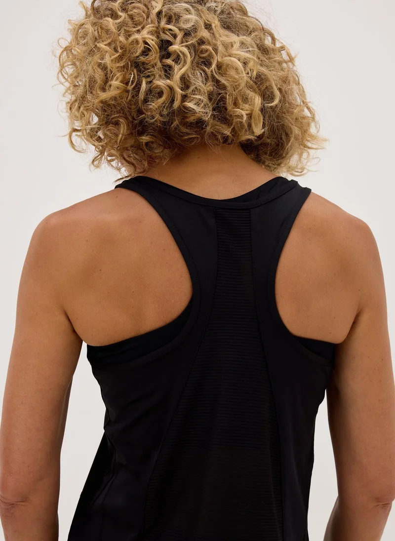 Matalan Souluxe Black Mesh Sports Vest Top