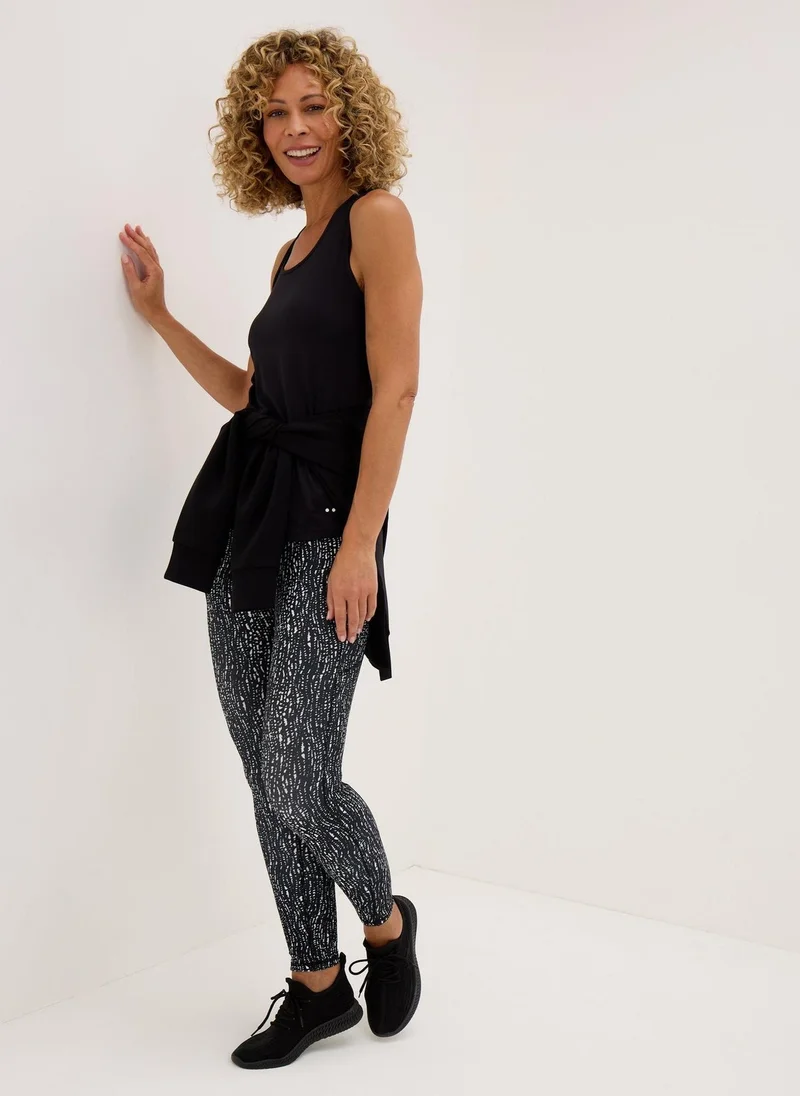 Matalan Souluxe Black Mesh Sports Vest Top