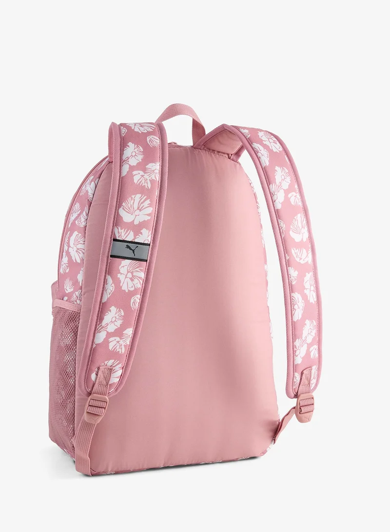 Puma Dusky Rosewood-Warm White-Floral AOP Phase Aop Backpack for Women | Best Price UAE