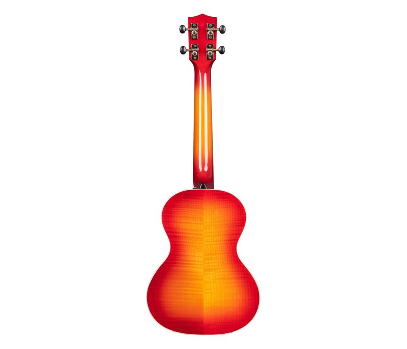 Kala Flame Maple Tenor Ukulele - Cherry Burst - Image 2