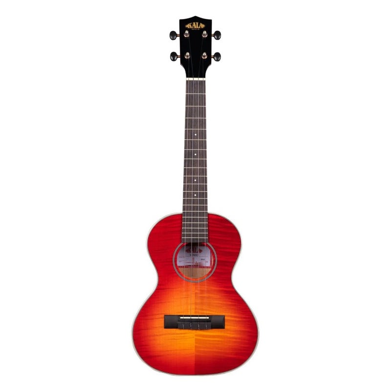 Kala Flame Maple Tenor Ukulele - Cherry Burst - Image 1