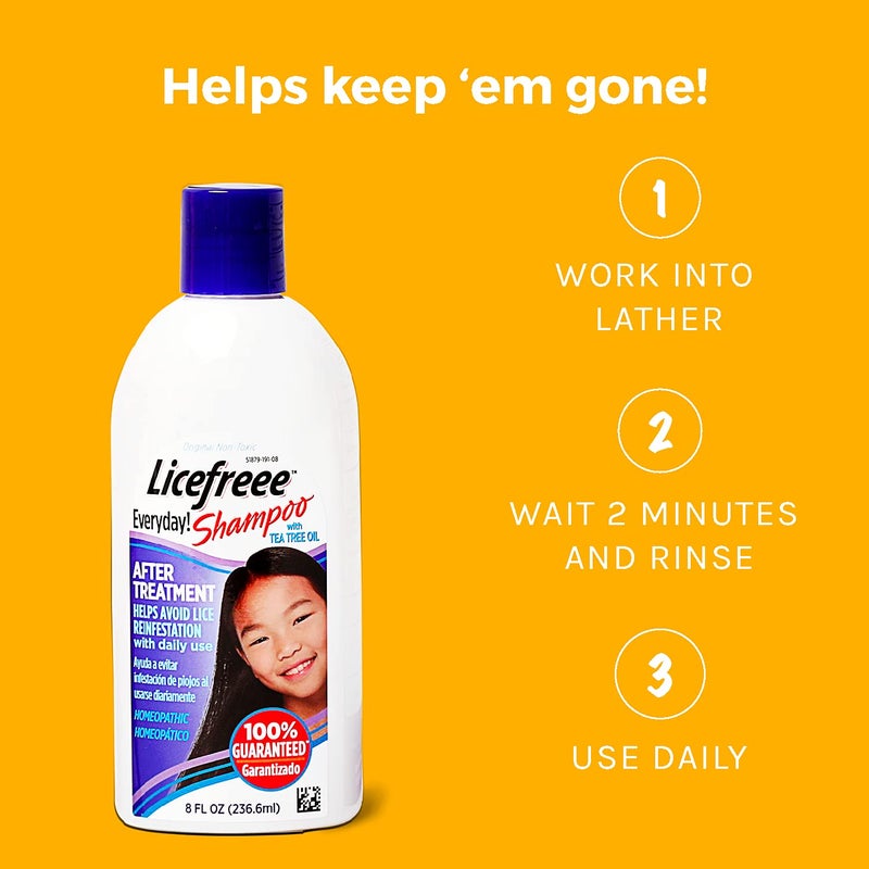 Licefreee Everyday Shampoo, Daily Maintenance Lice Shampoo, 8 Fluid Ounces - Image 3