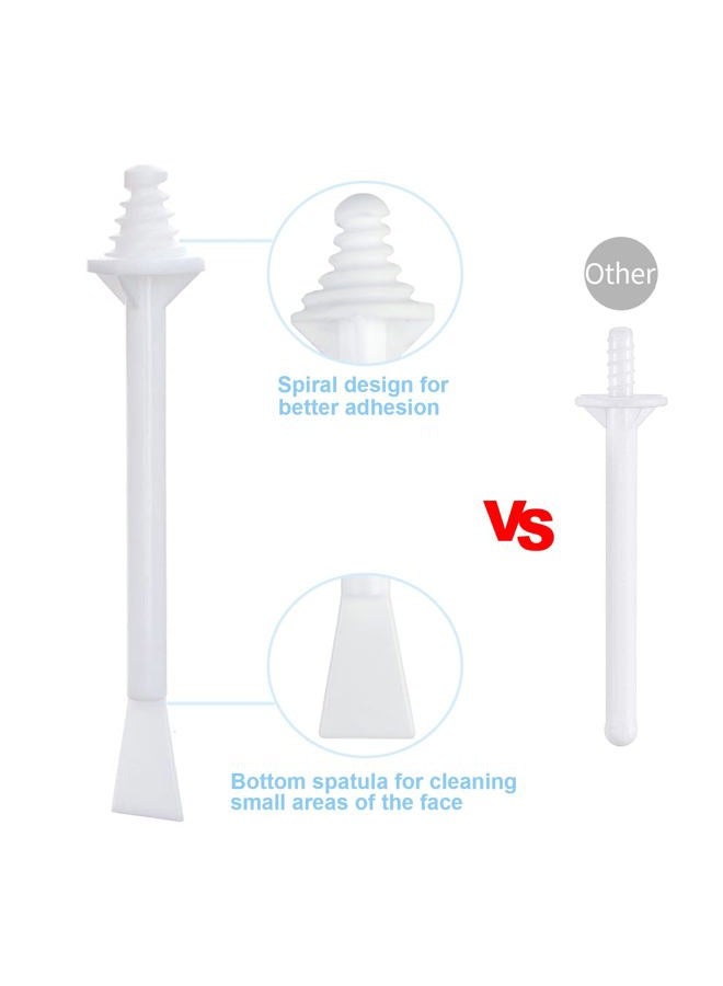 Bluezoo 100Pcs Nose Wax Sticks Applicator with Disposable Spatulas for Nostril Cleaning Ear Face Eyebrow Mustache Hair Removal for Men Women, Painless, with Delicate Packing Box for Gift, BlueZOO - Image 2