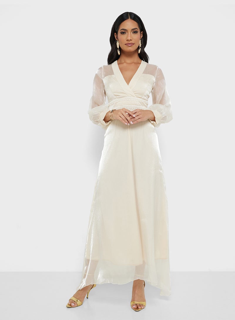 Khizana Sheer Sleeve Maxi Dress  - Image 4