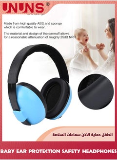 UNUNS Baby Ear Defenders,Hearing Protection Ear For Babies Toddlers Infants 0-3 Years,Noise Cancelling Baby Headphones,Noise Reduction Safety Equipment,Against Hearing Damage Improve Sleep,Blue  - Image 4