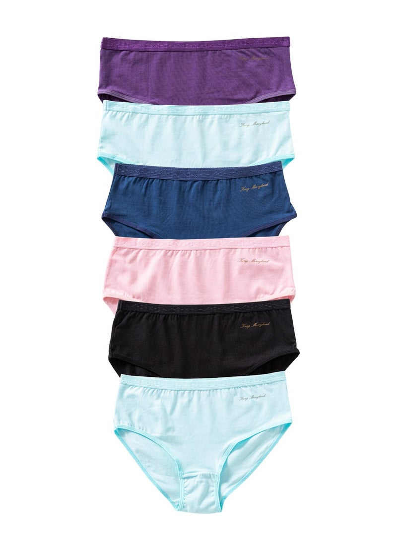 King Merryland Pack of 6 Premium Cotton Padded Brief Panties Underwear for Women - Image 1