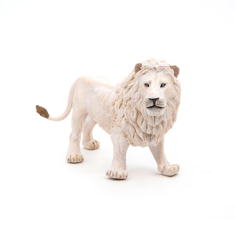 Papo -hand-painted - figurine -Wild animal kingdom - White Lion -50074 -Collectible - For Children - Suitable for Boys and Girls- From 3 years old - Image 4