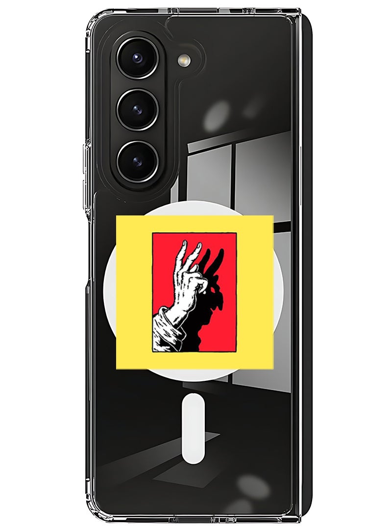 Theodor Magnetic Case for Samsung Galaxy Z Fold 5 Compatible with MagSafe Wireless Charging, Shockproof Phone Bumper Cover Peace - Image 1