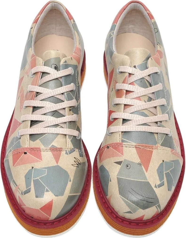 Dogo Origami / Design Printed Vegan / Broke-s Women's Shoes