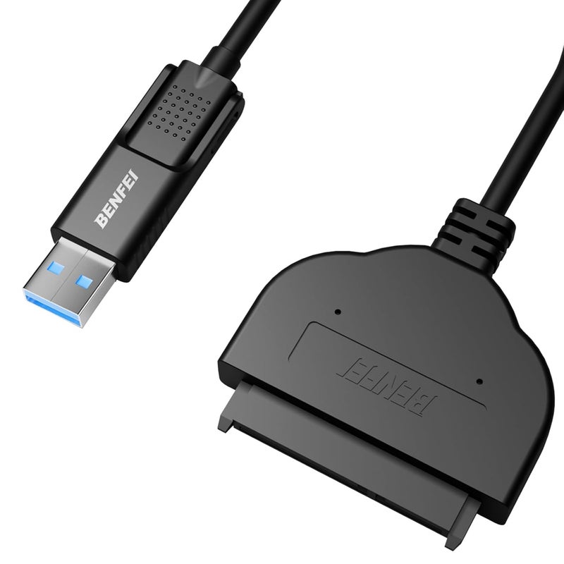 Benfei كابل SATA إلى USB، محول 2 في 1 USB-C/USB 3.0 إلى SATA III متوافق مع محركات الأقراص الصلبة HDD و SSD بحجم 2.5 بوصة - Image 1