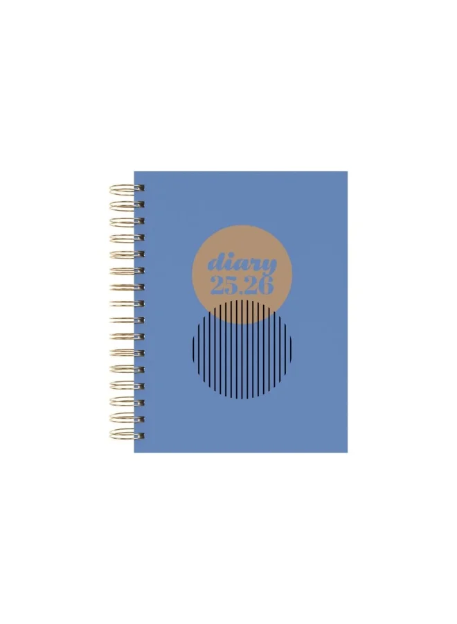 Collins Collins A5 Scandi 13 Month Planner, July 2025-August 2026 - Day-to-Page Diary, A5 Hard Cover, Blue