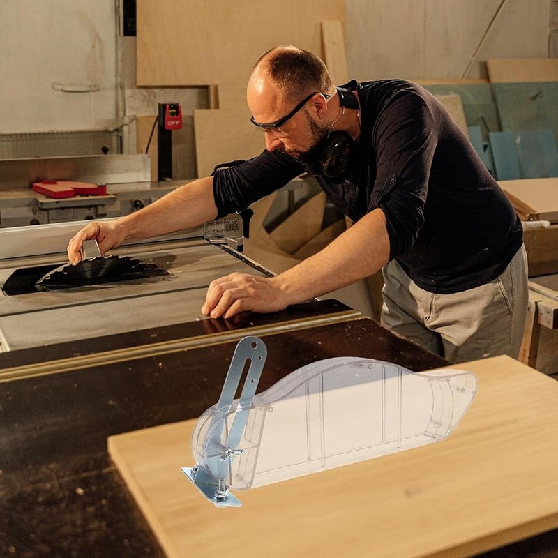 غطاء واقي شفاف لمنشار الطاولة، غطاء حماية من الغبار، درع أمان للأعمال الخشبية - Image 5