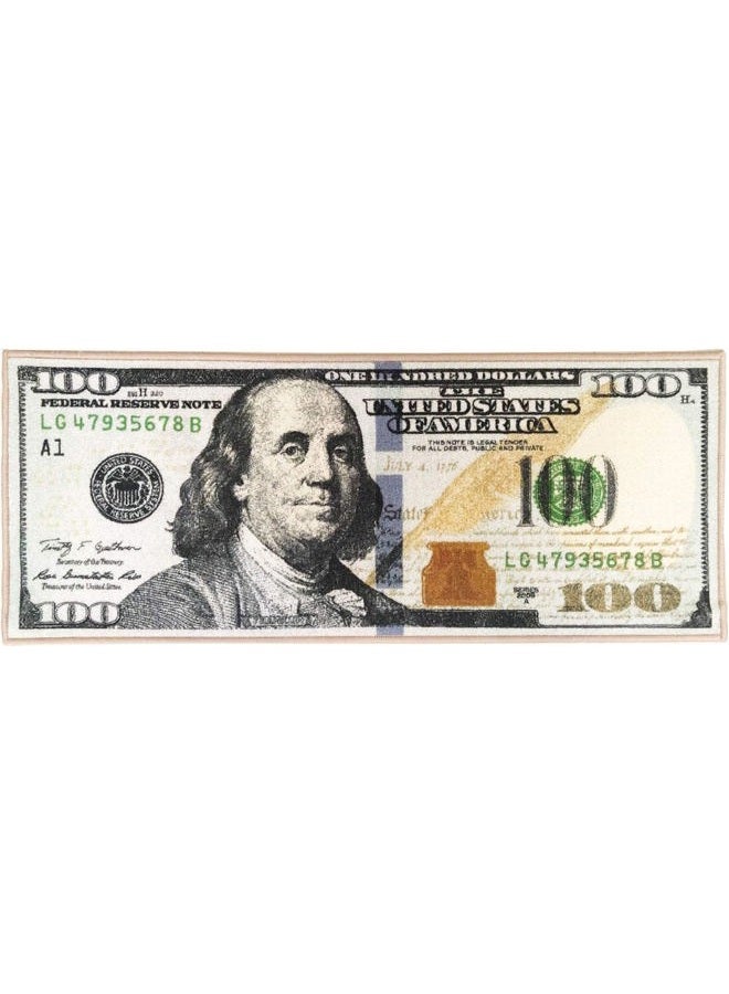 HUAHOO Money Rugs 100 Dollar Bill Runner Area Rug for Living Room Kitchen Rug Laundry Runner Rug Bedroom Bathroom Mat (22" x 53") - Image 2