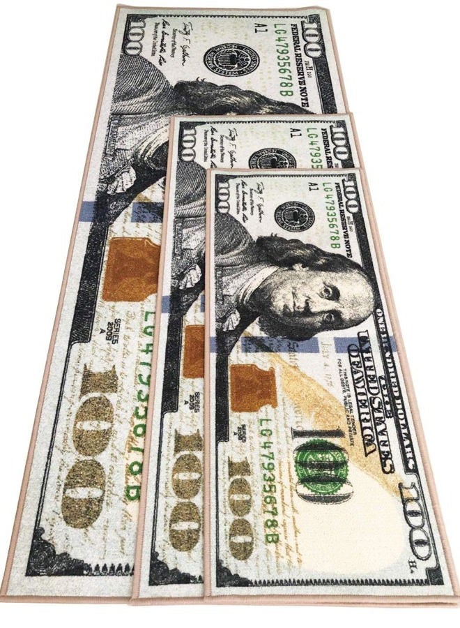 HUAHOO Money Rugs 100 Dollar Bill Runner Area Rug for Living Room Kitchen Rug Laundry Runner Rug Bedroom Bathroom Mat (22" x 53") - Image 3