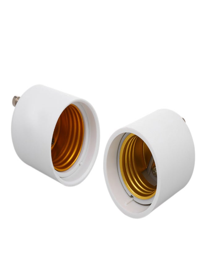 2 Pcs GU24 to E26 E27 Adapter LED Light Bulb Holder Socket Converter PBT Fireproof Material GU24 Pin Base Fixture to E26 E27 Standard Screw-in Socket - Image 5