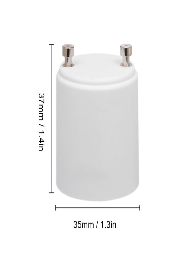 2 Pcs GU24 to E26 E27 Adapter LED Light Bulb Holder Socket Converter PBT Fireproof Material GU24 Pin Base Fixture to E26 E27 Standard Screw-in Socket - Image 3