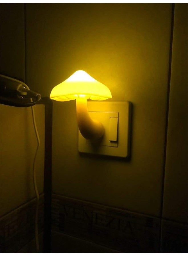 Sensor LED Night Lights for Adults Kids NightLight Cute Mushroom Night Light Plug in Wall Lamps for Bedroom, Bathroom,Toilet, Stairs, Kitchen, Hallway Corridor Warm Yellow - Image 3