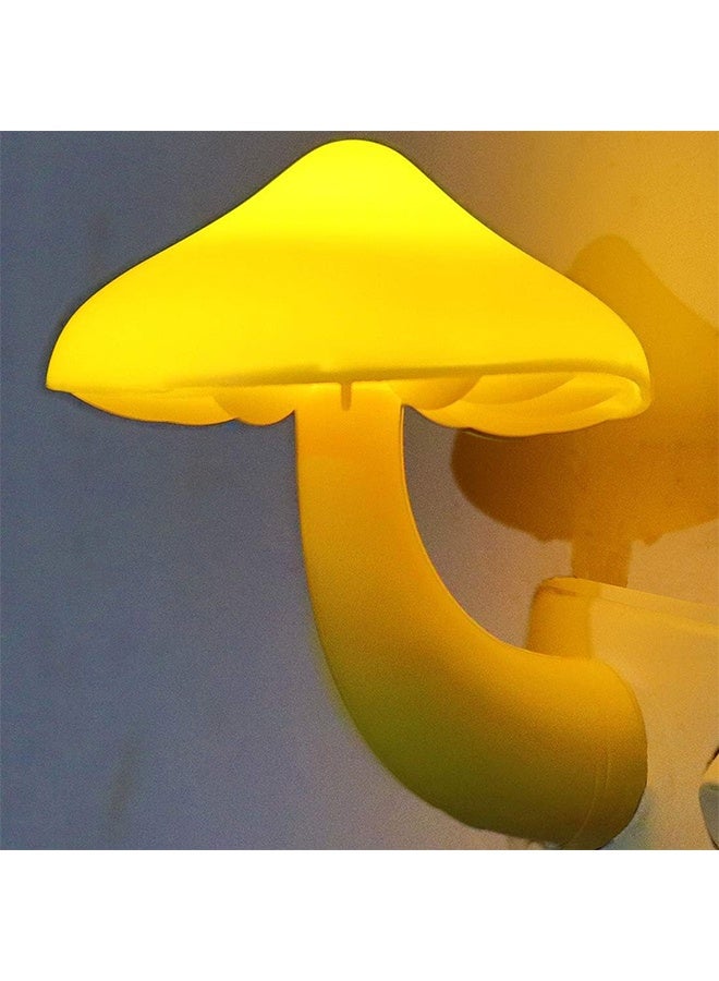 Sensor LED Night Lights for Adults Kids NightLight Cute Mushroom Night Light Plug in Wall Lamps for Bedroom, Bathroom,Toilet, Stairs, Kitchen, Hallway Corridor Warm Yellow - Image 1