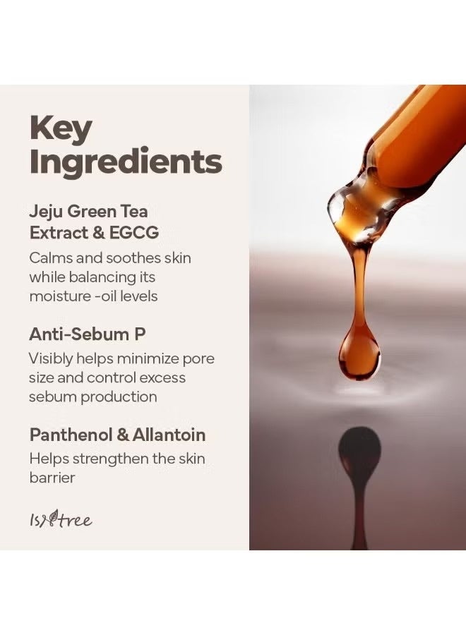ايسنتري سيروم الشاي الأخضر المنعش للتحكم في إفراز الدهون من IsNtree للبشرة الدهنية، 1.69 أونصة سائلة - Image 4