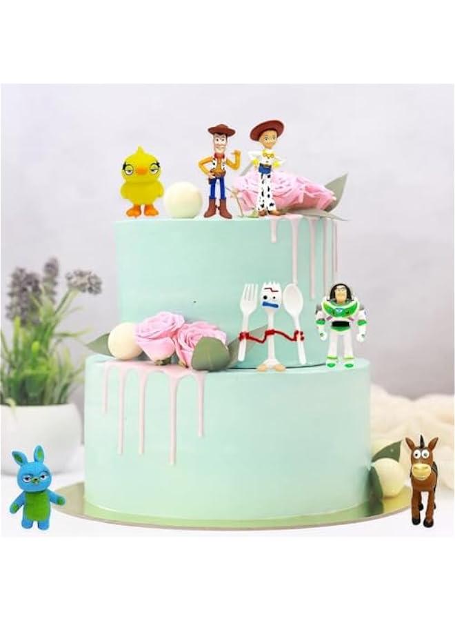 مجموعة العاب قصص شخصيات اكشن بطول 1.5-2.3 انش مع وودي وباز وجيسي، شخصيات قصص انيمي (7 قطع) - Image 3