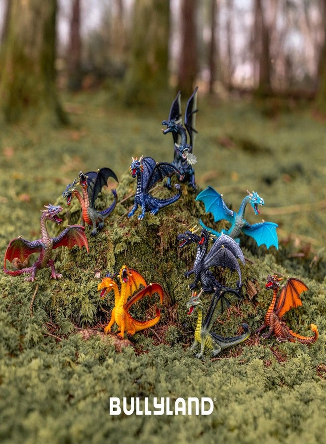 بولي لاند بوليلاند 75597 - Spielfigur, Drache mit 2 Köpfen grau, ca. طول 13,5 سم، مثالي مثل Torten-Figur، تفاصيل جيتريو، PVC مجاني، رسوم هدية للأطفال من الألعاب الخيالية - Image 3