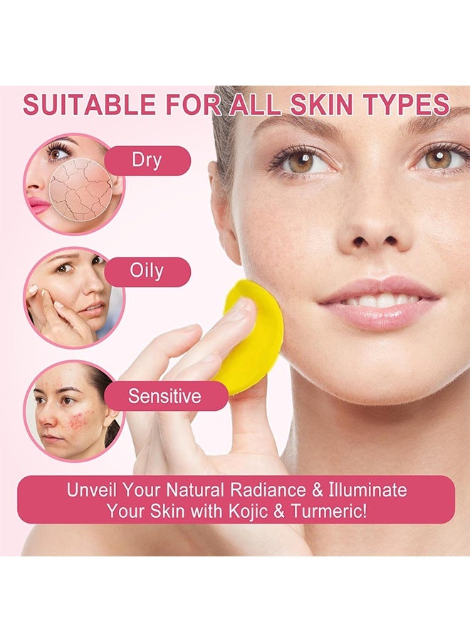 ALIVER Kojic Acid & Turmeric Cleansing Pads Cleanses  Energizes Shin for Dark Spots Turmeric Kojic Acid Cleansing Pads Helps Balance Skin Oil & Water Fade Spot Remove Excess Keratin Clean Oil Refines Pores-40PADS - Image 5