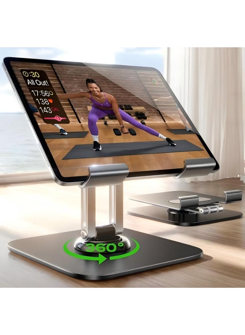 YelaJoy iPad stand adjustable tablet desktop stand, iPad accessories rotating display stand, travel home office 2026 iPad Pro essential desktop stand/PS/Switch iPhone - Image 1