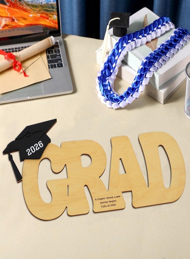 DAZONGE Graduation Decorations 2026, Wood Graduation Signature Sign, Rustic Grad Signature Board with Grad Cap, 2026 Graduation Party Decorations for High School, College - Image 5