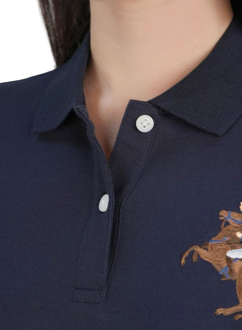 GIORDANO Women’s Slim Fit Embroidered Napoleon Polo - Image 3