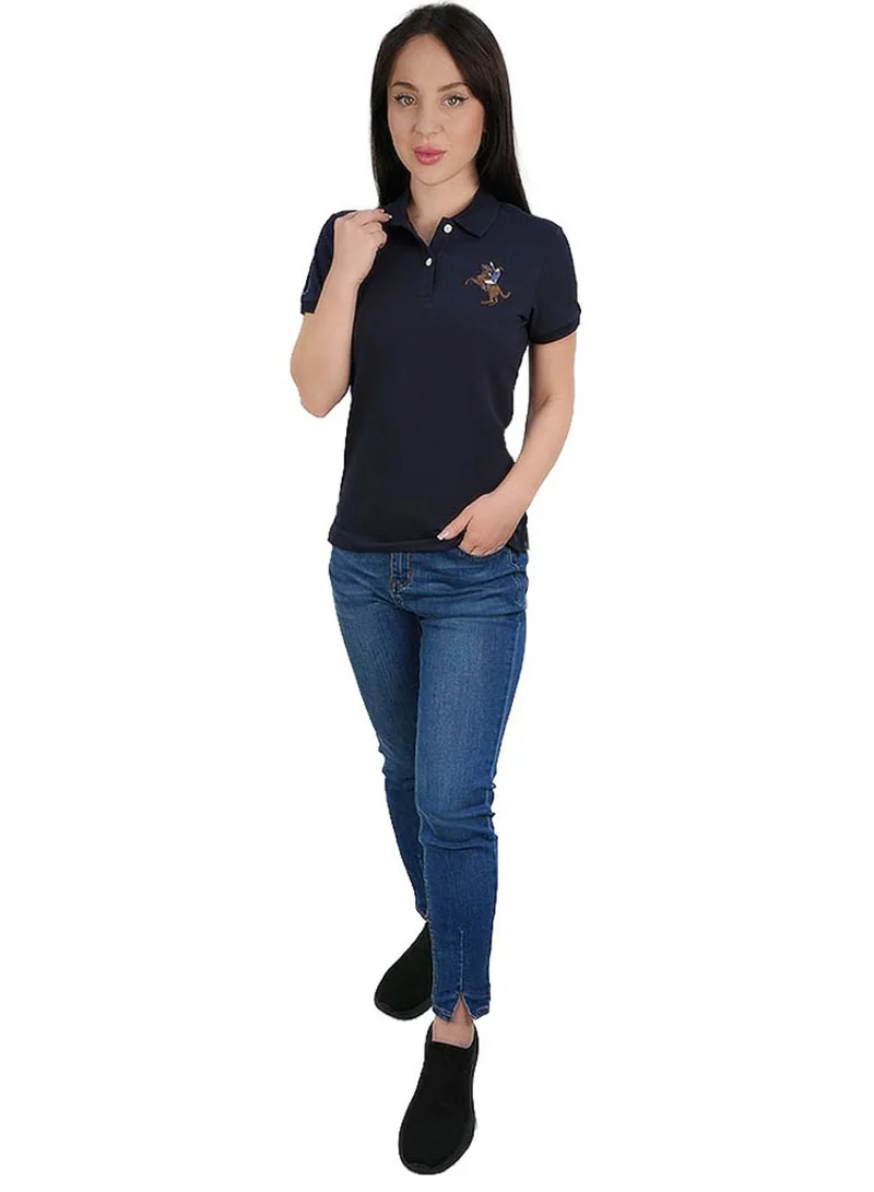 GIORDANO  Women’s Slim Fit Embroidered Napoleon Polo for Women | Best Price UAE
