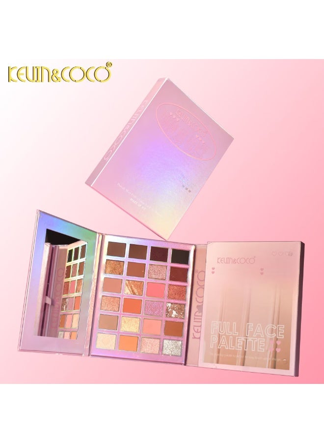 كيفن كوكو لوحة مكياج كيفن&كوكو لومي نوس غريس، ظلال عيون، هايلايتر، بلشر، كونتور، بودرة، خافي عيوب، كل في كتاب واحد - Image 2