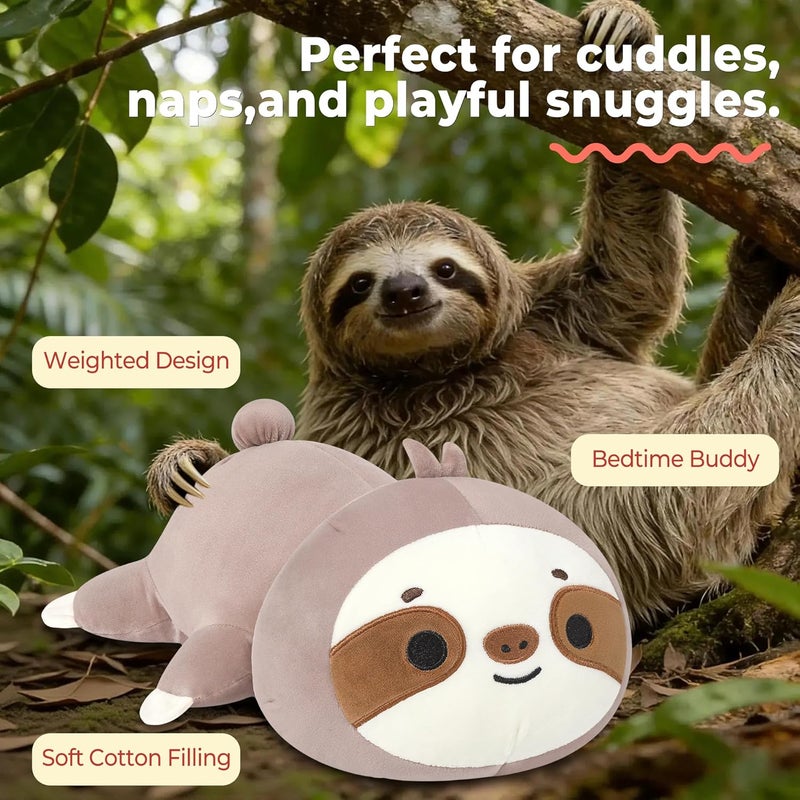 Onsoyours Original Weighted Sloth Plush, Cute 9.8"|1.0 Pound Hugging Sloth Weighted Stuffed Animal, Soft Collectible Plushies Pillow Toy Gift for Kids & Adults - Image 2