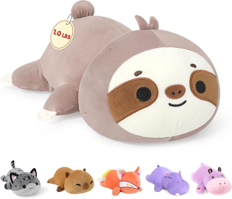 Onsoyours Original Weighted Sloth Plush, Cute 9.8"|1.0 Pound Hugging Sloth Weighted Stuffed Animal, Soft Collectible Plushies Pillow Toy Gift for Kids & Adults - Image 1