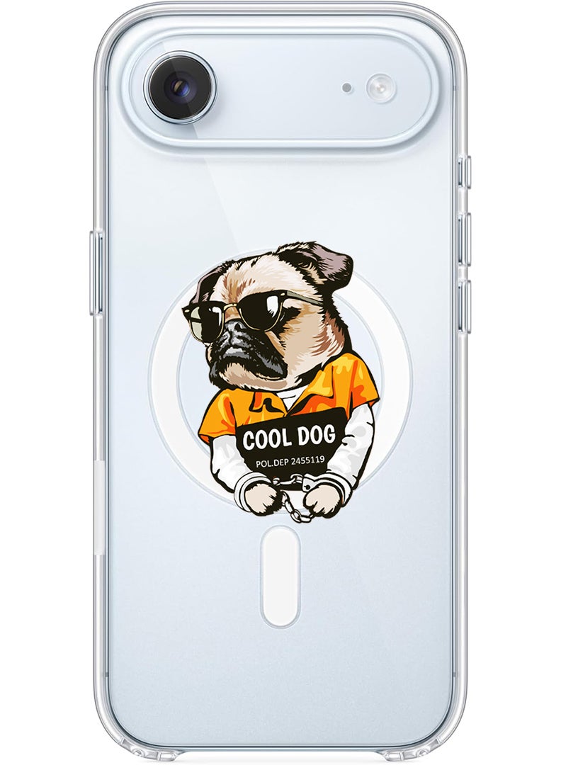 Theodor Magnetic Case for Apple iPhone 17 Air Compatible with MagSafe Wireless Charging, Shockproof Phone Bumper Cover - cool dog - Image 1