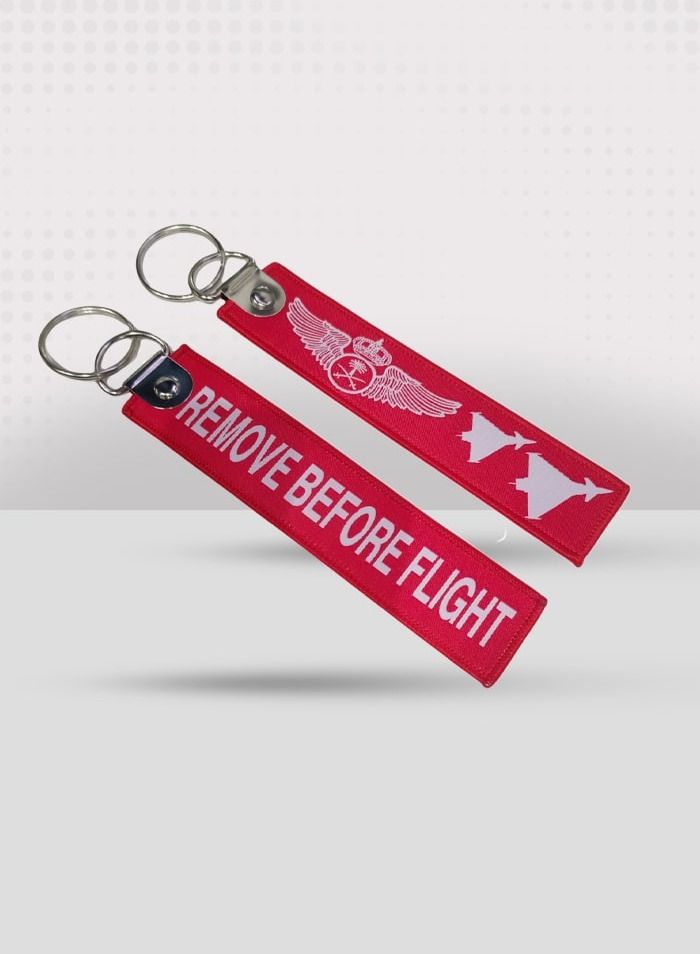 Fighter Gifts Eurofighter Saudi Red Fabric Keychain