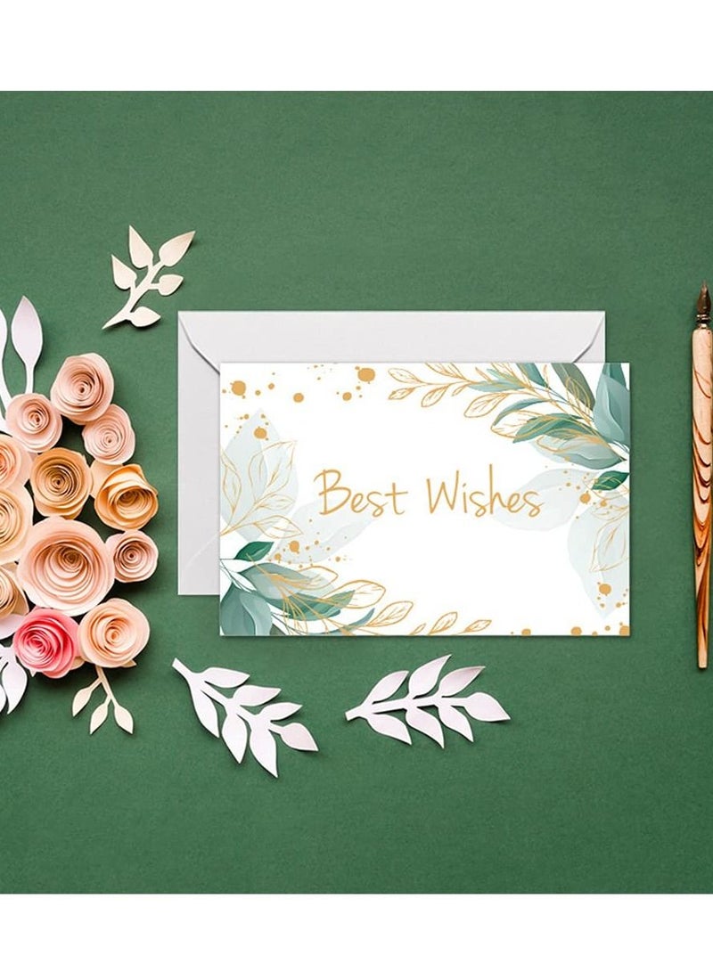 SYOSI 12 Floral Thank You Cards, 6 Different Designs with Envelopes and Stickers, Elegant Bulk Blank Inside Greeting Cards, Suitable for Weddings Birthdays Business Gifts Holidays Etc - Image 3